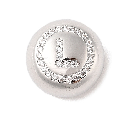 Rack Plating Brass & Cubic Zirconia Pendants KK-Z047-07P-L-RS-1
