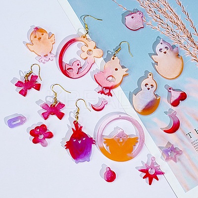 Kitten Earrings Pendants DIY Silicone Mold DIY-Q033-08A-1