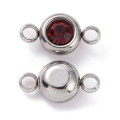 304 Stainless Steel Rhinestone Links Connectors STAS-P237-17P-M-1