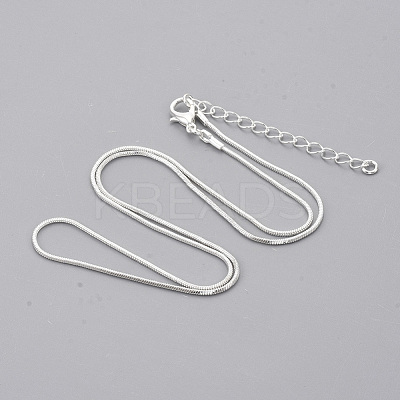 Brass Square Snake Chain Necklace Making MAK-T006-10A-S-1
