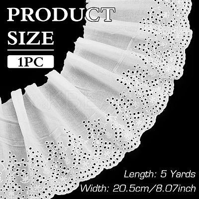 5 Yards Cotton Embroidery Flower Lace Ribbons OCOR-MA0001-29A-1