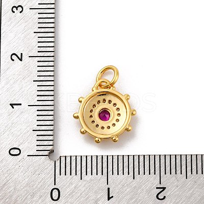 Brass Micro Pave Cubic Zirconia Charms KK-U033-22M-1