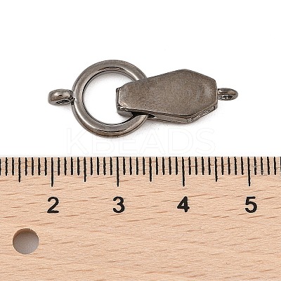 Brass Fold Over Clasps KK-L223-015B-1