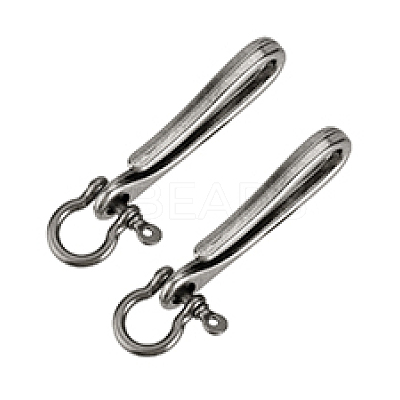 2Pcs Alloy Shackle Clasps with S Hook Clasps FIND-PH0026-11A-AS-1