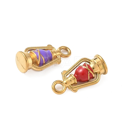 304 Stainless Steel Enamel Pendants STAS-I346-47G-1