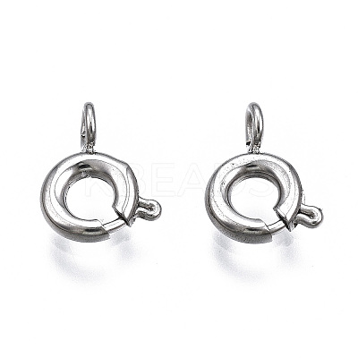 Tarnish Resistant 304 Stainless Steel Spring Ring Clasps X-STAS-S117-016A-1