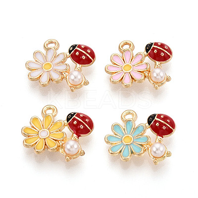 Alloy Enamel Pendants ENAM-N064-08KCG-1