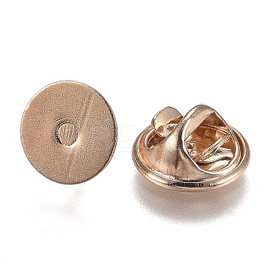Brass Butterfly Clutches Pin Backs KK-Z003-01M-1