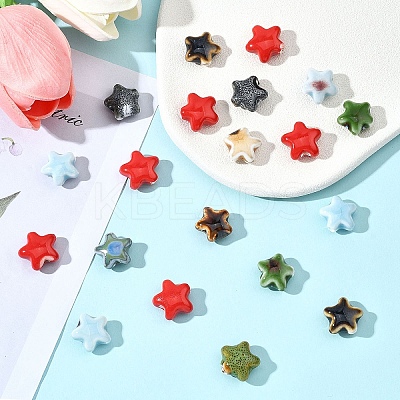 10Pcs Handmade Porcelain Beads PORC-YW0001-56-1
