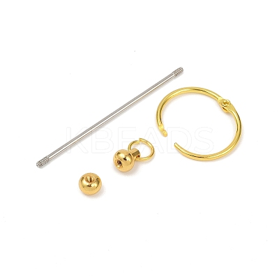 Iron Bar Beadable Keychain Clasps AJEW-R004-02G-1
