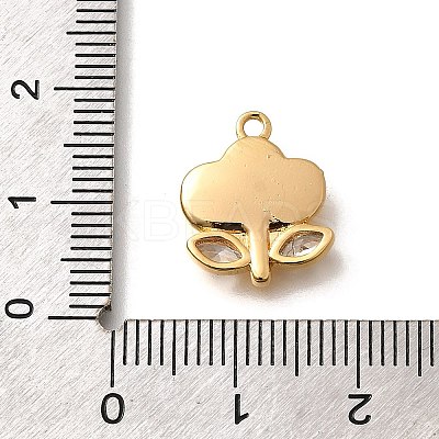 Brass Micro Pave Cubic Zirconia Pendants KK-K294-07G-1