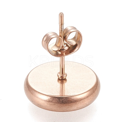 Ion Plating(IP) 304 Stainless Steel Stud Earring Settings STAS-K202-05D-RG-1
