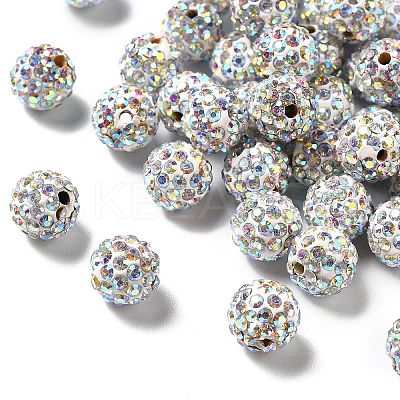 Pave Disco Ball Beads X1-RB-A130-10mm-11-1