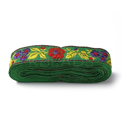 5M Ethnic Style Embroidery Polyester Ribbons OCOR-FG0001-65-1