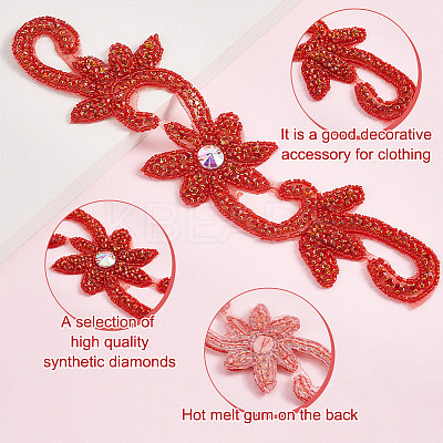 Flower Hotfix Rhinestone DIY-WH0504-33A-1