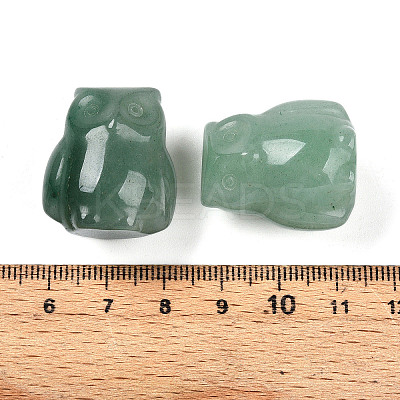 Natural Green Aventurine Owl Display Decorations G-N345-04D-1