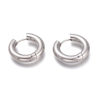 Tarnish Resistant 201 Stainless Steel Huggie Hoop Earrings EJEW-O095-05-16-1