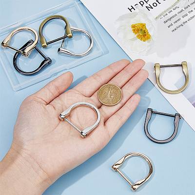 8Pcs 4 Colors Alloy D-Ring Anchor Shackle Clasps FIND-DC0005-59-1