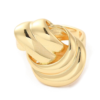 Brass Open Cuff Rings RJEW-P098-20G-1