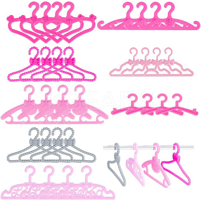 80Pcs 8 Styles Plastic Doll Clothes Hangers DIY-GA0008-48-1