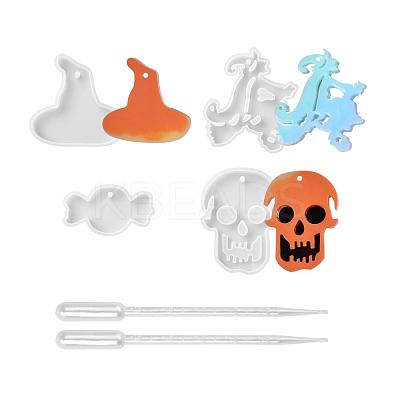 Halloween DIY Pendants Resin Silicone Molds DIY-LS0001-14-1