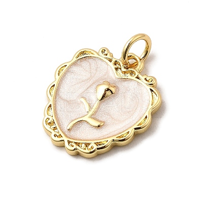 Brass Enamel Pendants KK-A268-15G-01-1