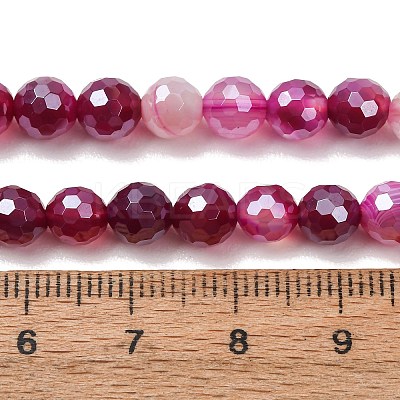 Electroplated Natural Agate Beads Strands G-B191-A07-6mm-06-1