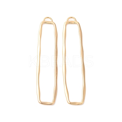 Brass Open Back Bezel Big Pendants KK-O144-29G-1