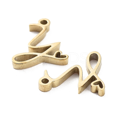 304 Stainless Steel Charms STAS-M327-02G-Y-1