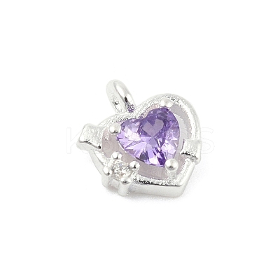925 Sterling Silver Micro Pave Cubic Zirconia Pendants STER-Q002-02D-1