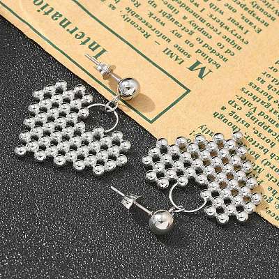 304 Stainless Steel Stud Earrings for Women EJEW-A119-21P-1