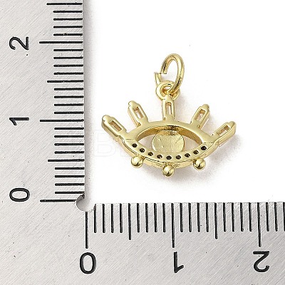 Brass Micro Pave Cubic Zirconia Pendants KK-E092-01G-01-1