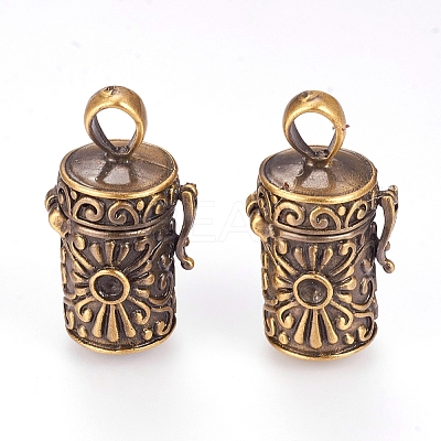 Brass Prayer Box Pendants LS-KK-K176-17AB-1
