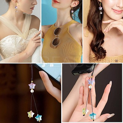 100Pcs Gradient Color Handmade Lampwork Beads DIY-SZ0010-51F-1