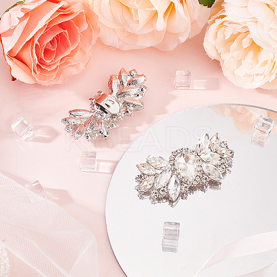 2Pcs Alloy Rhinestone Shoe Decorations AJEW-FG0003-73B-1