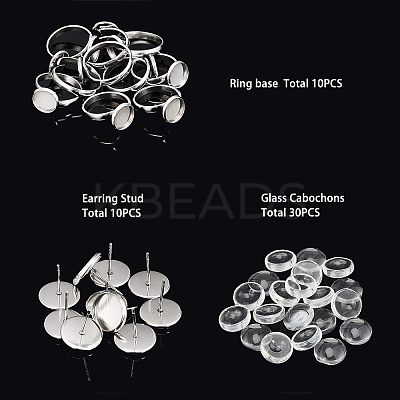 DIY Earring & Finger Ring Making Kits DIY-UN0001-45P-1