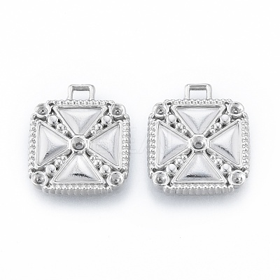 Non-Tarnish 304 Stainless Steel Pendant Rhinestone Settings STAS-N097-253P-1
