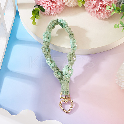 Cotton Braided Flower Pendant Decorations AJEW-TAC0030-032G-02-1