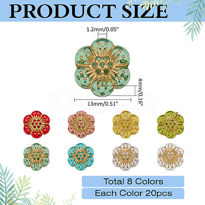 160Pcs 8 Colors Transparent Acrylic Beads TACR-ME0001-04-1