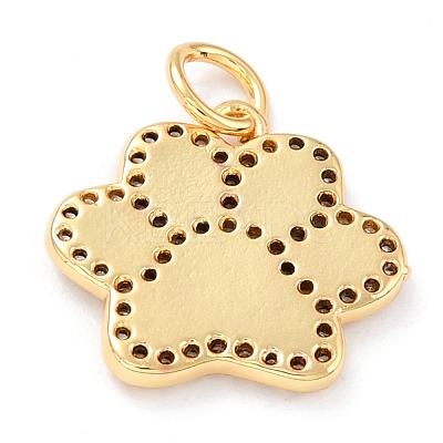 Real 18K Gold Plated Brass Micro Pave Cubic Zirconia Charms ZIRC-L100-085G-1
