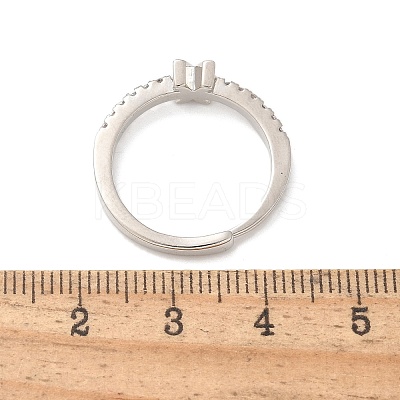 S925 Sterling Silver Adjustable Letter Rings for Women RJEW-M068-01P-X-1