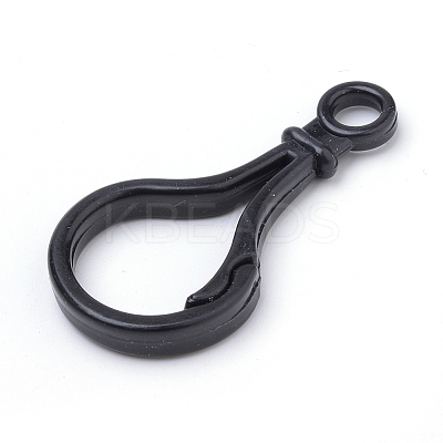 Opaque Solid Color Bulb Shaped Plastic Push Gate Snap Keychain Clasp Findings KY-R006-13-1