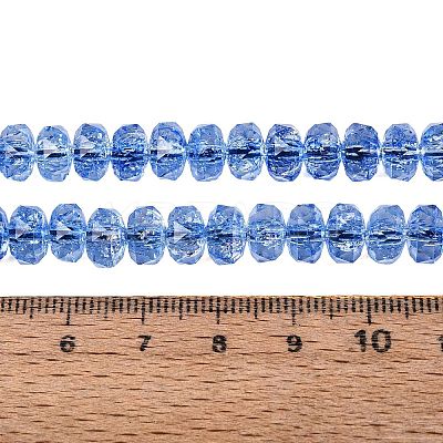 Crackle Transparent Glass Beads Strands GLAA-N068-03A-03-1