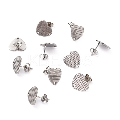 Non-Tarnish 304 Stainless Steel Stud Earring Findings STAS-I183-03B-P-1