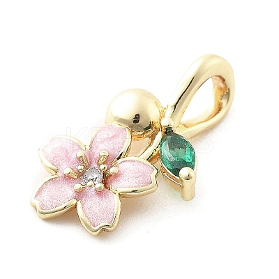 Brass Micro Pave Cubic Zirconia Pendants LS-KK-Q029-03G-1