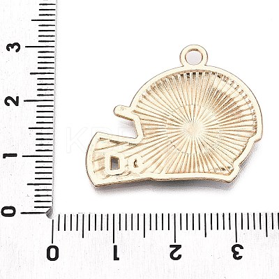 Rugby Theme Alloy Enamel Pendants ENAM-T021-05KCG-1