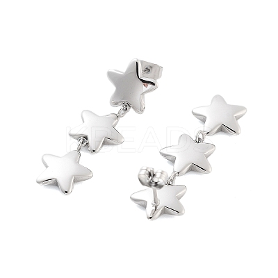 304 Stainless Steel Stud Earrings EJEW-S226-10P-03-1