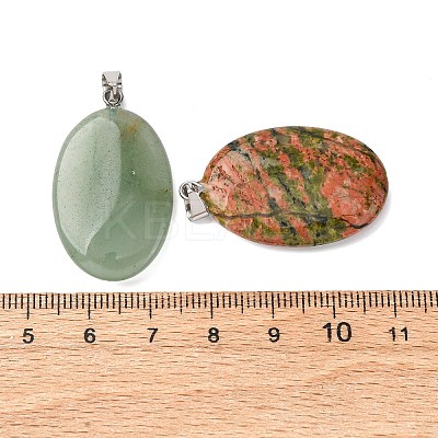 Natural & Synthetic Mixed Gemstone Pendants G-K354-12-1