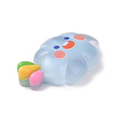 Translucent Cloud Resin Cabochons LS-RESI-K019-03E-1