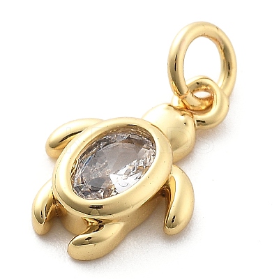 Brass Micro Pave Cubic Zirconia Pendants LS-KK-Q029-02C-G-1